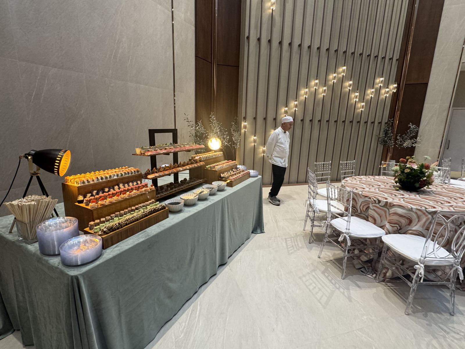 A buffet station