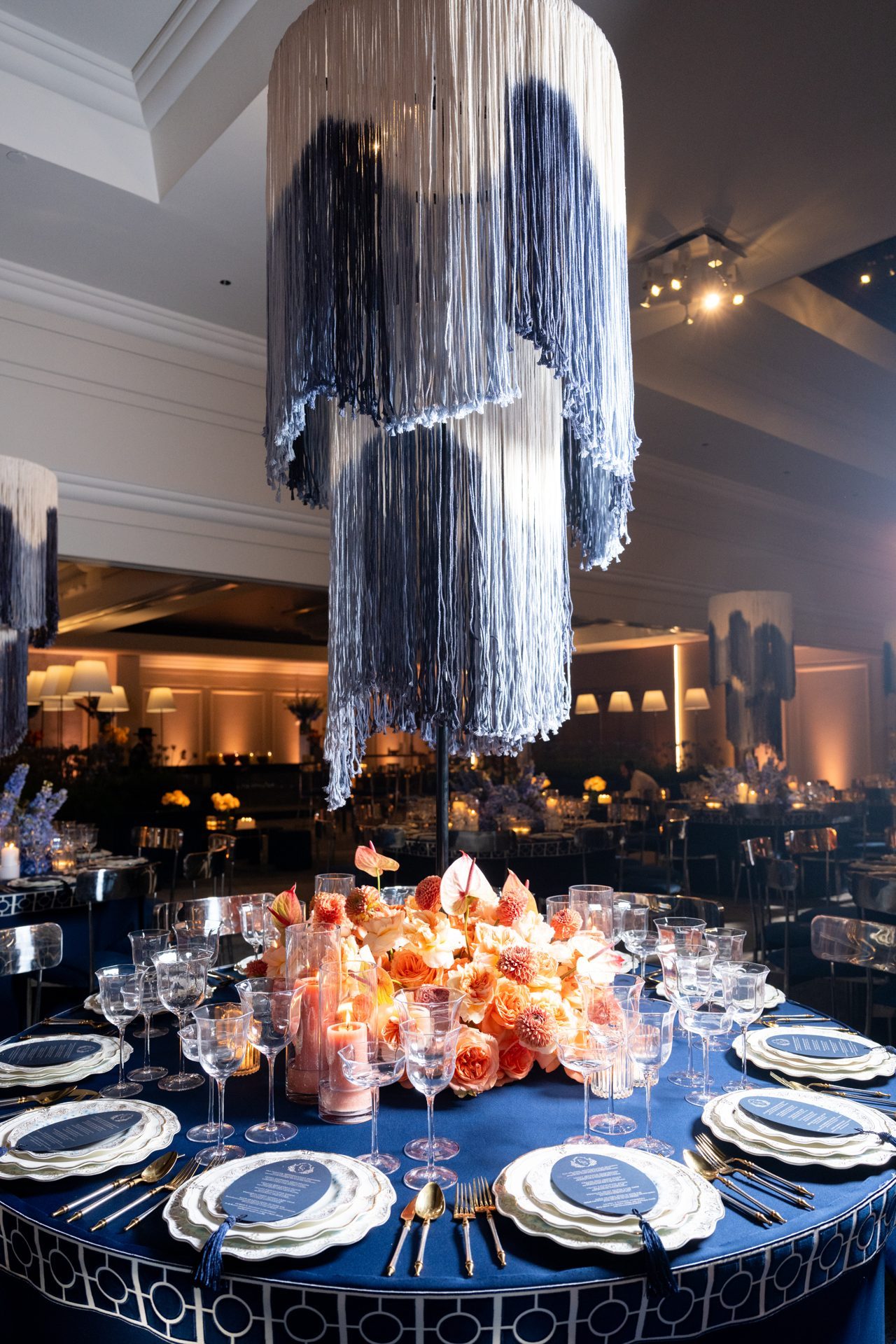 A table set in the Horizon Ballroom