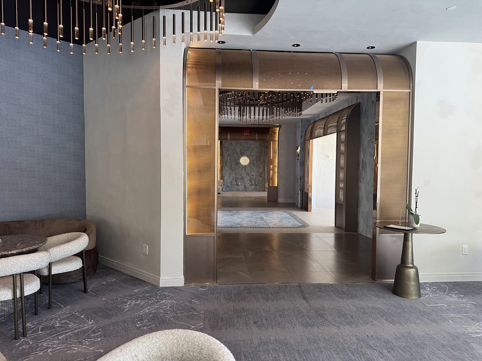 An arched passage off the lobby