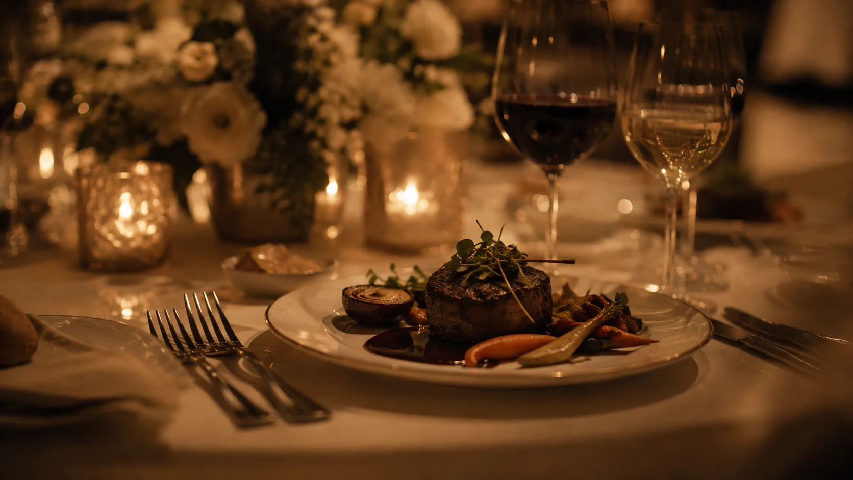 A plated kosher dinner