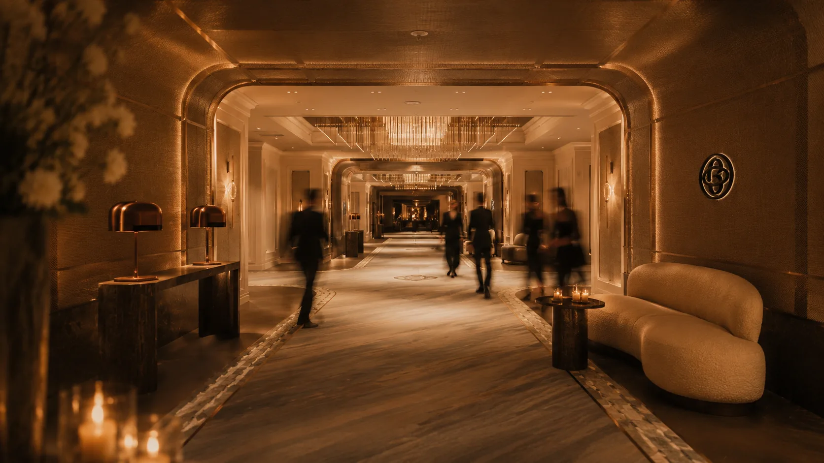 An event floor set for the night
