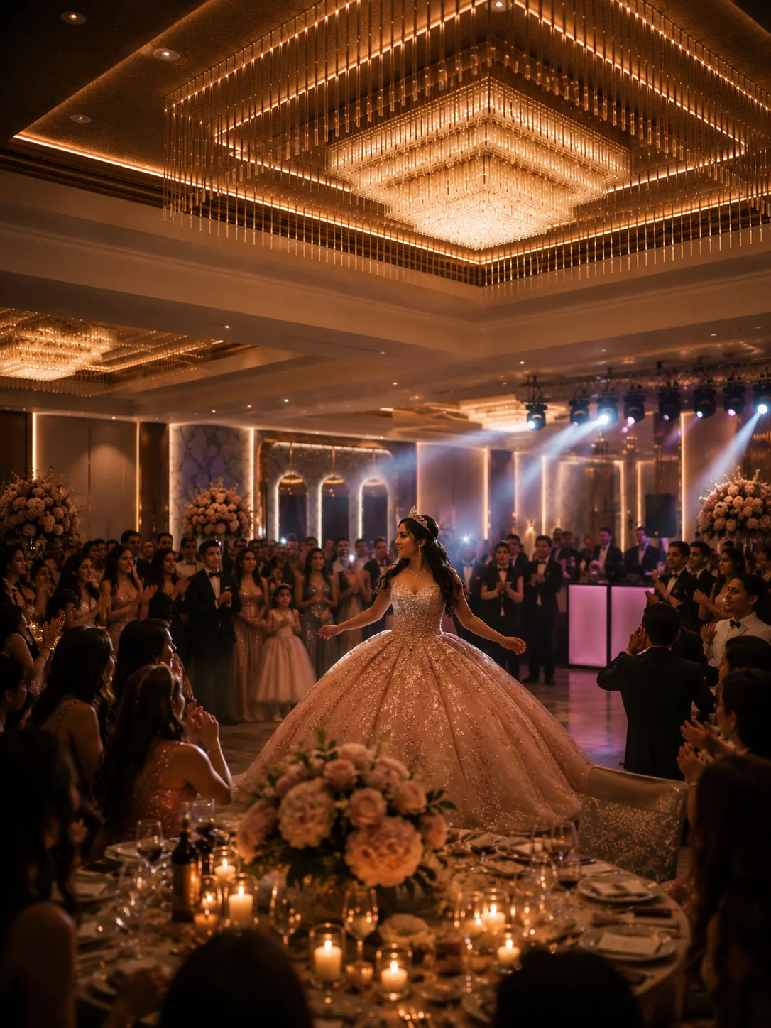 The ballroom ready for the vals