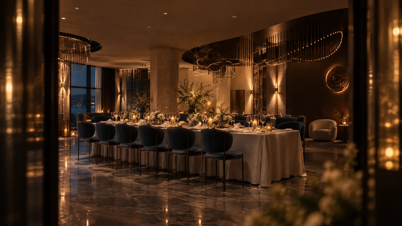 A private dinner table