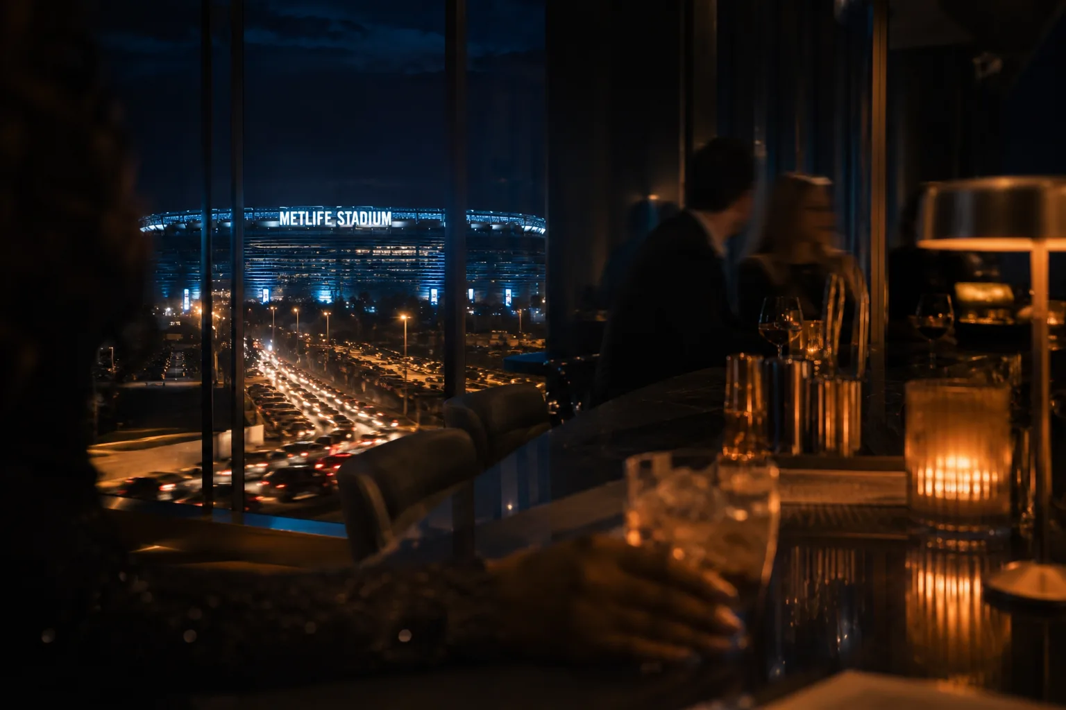 The night in deep blue