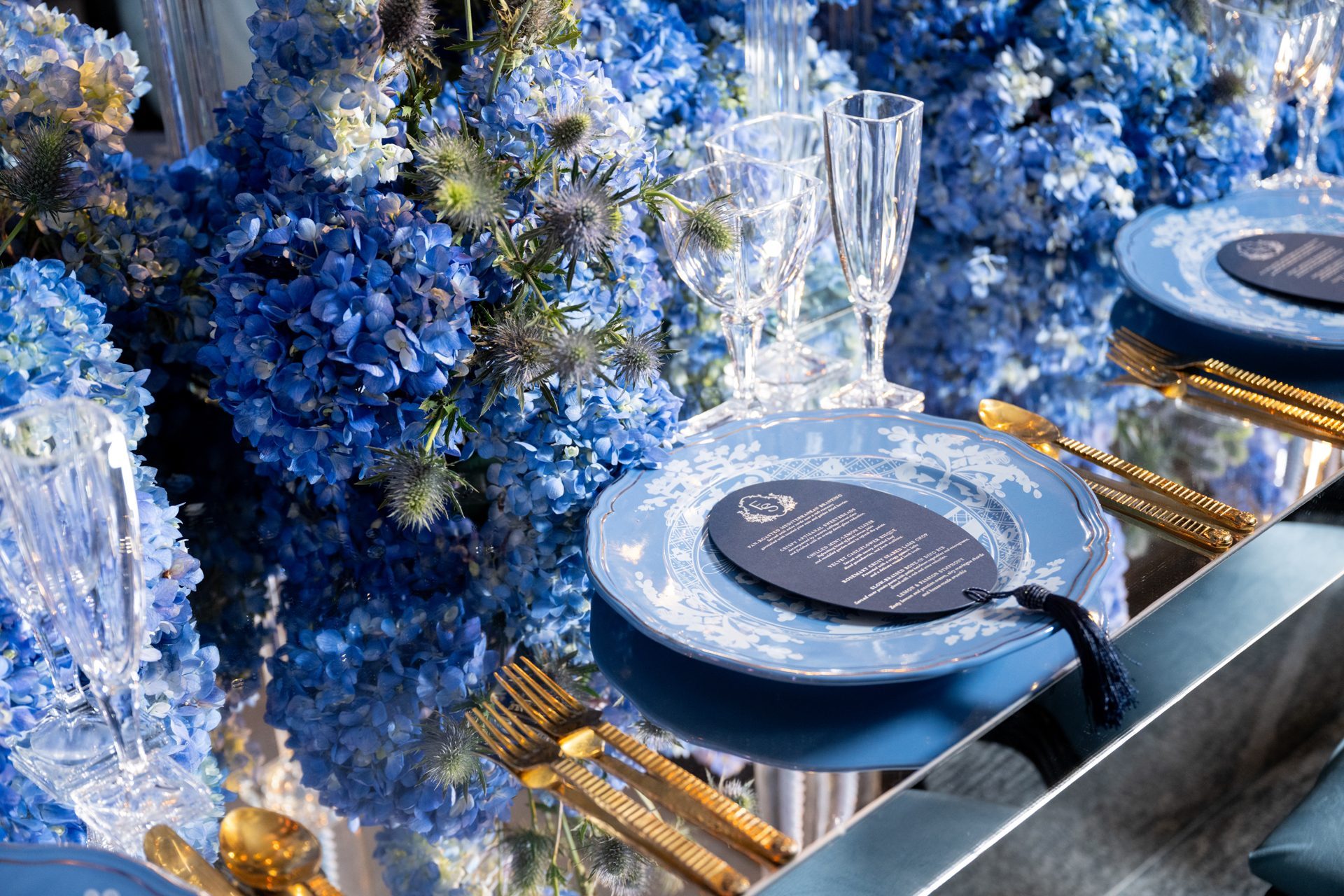 Tablescape in Blue
